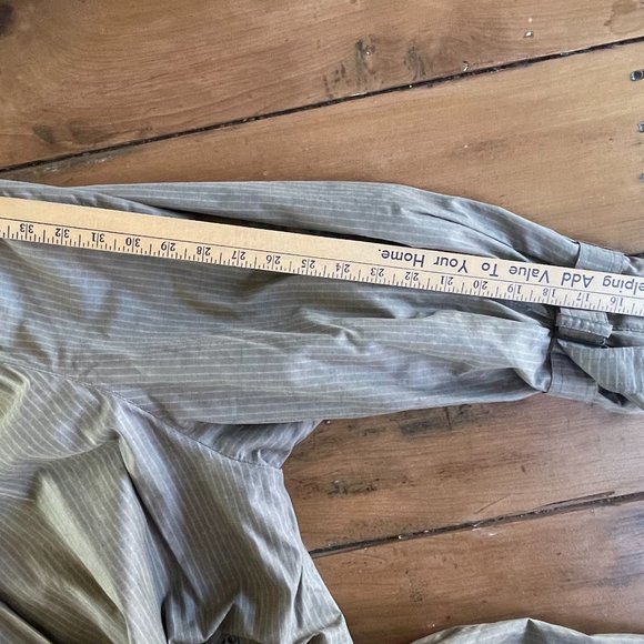 Vintage Count Romi Women's "All Weather Traveler" Grey Pin Striped TrenchCoat 14 - Picture 5 of 5